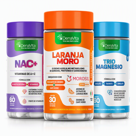 Trio de Favoritos - Laranja Moro, NAC e Trio Magnésio