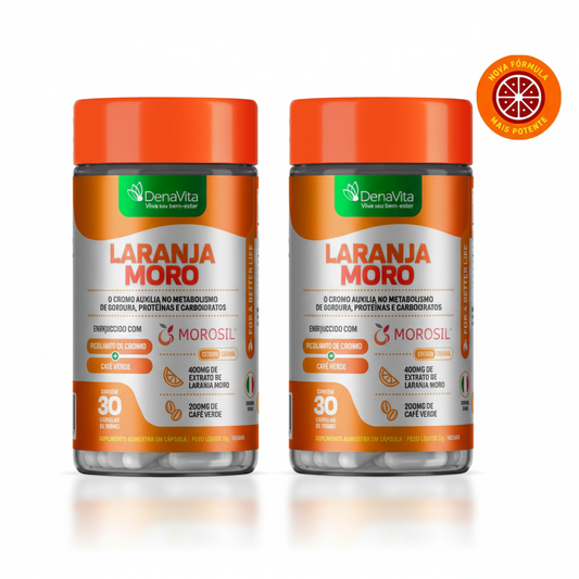 2x Laranja Moro Morosil®, Picolinato de Cromo e Café Verde