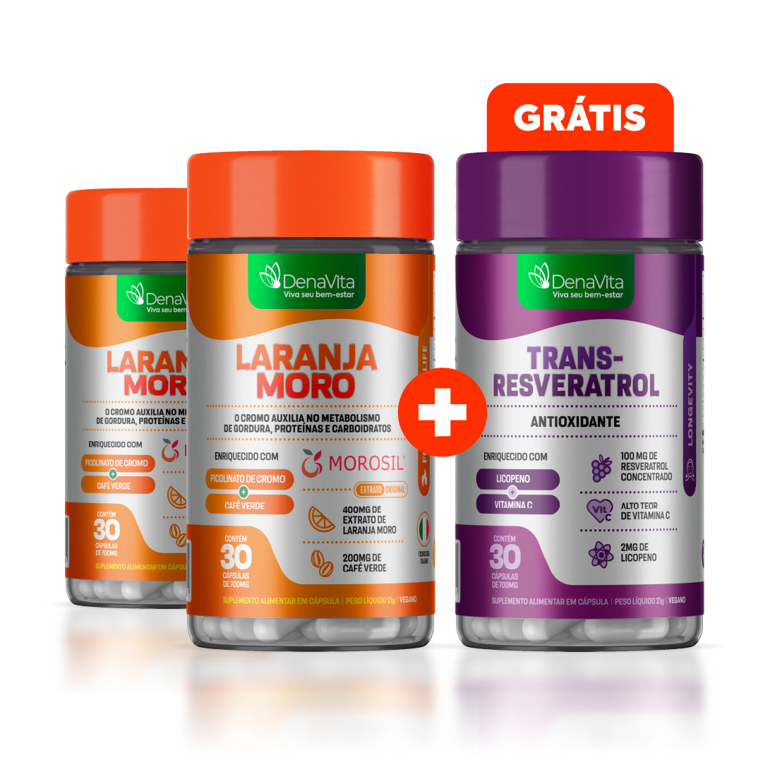 Compre 2 Laranja Moro - Ganhe 1 Trans-Resveratrol